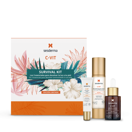 Набор C-VIT SURVIVAL KIT Сыворотка липосомальная + Крем-гель омолаживающий + Крем-контур для зоны вокруг глаз